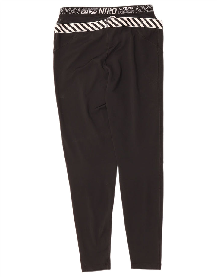 Leggings grafici da donna NIKE UK 8 piccoli neri