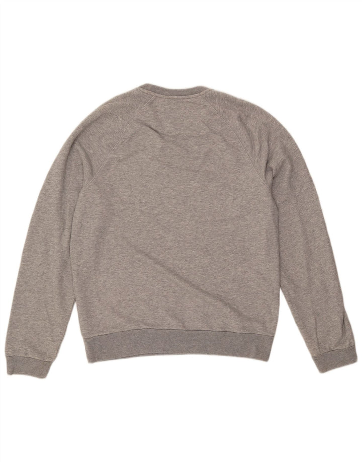 JACK WILLS Felpa grafica da uomo Maglione grande cotone grigio