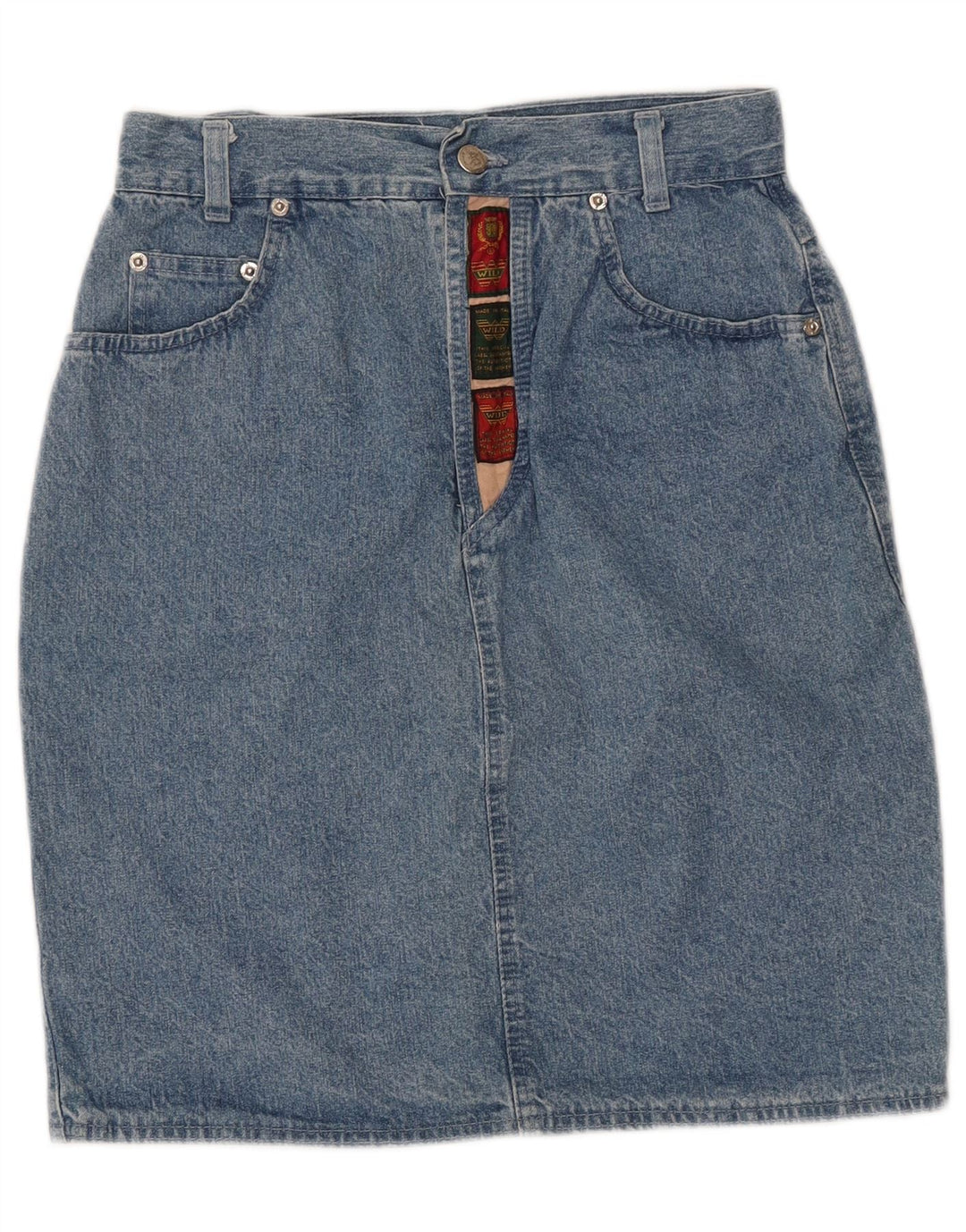 Gonna in denim da donna Wild IT 40 piccola W28 cotone blu