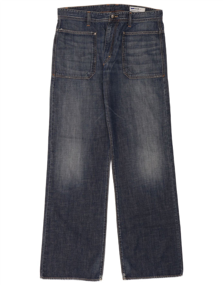 Jeans da uomo a gamba larga Gas W36 L36 Blu