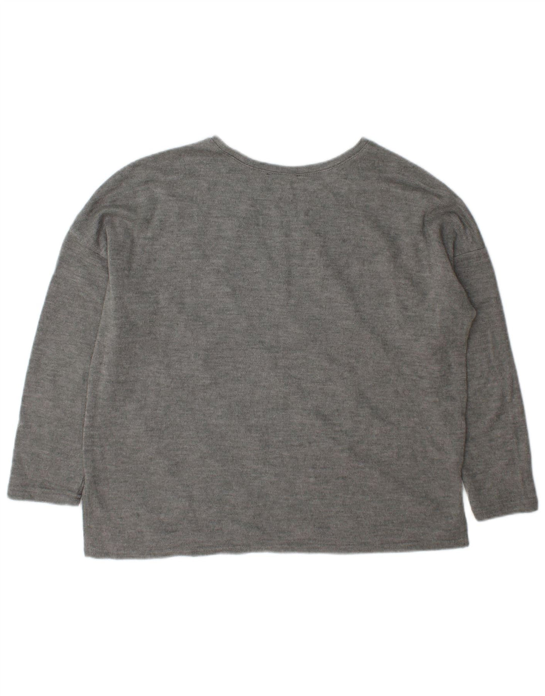 Maglione maglione girocollo oversize da donna Zara UK 14 Grigio medio