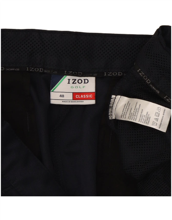 Pantaloncini cargo classici da uomo Izod W40 XL poliestere blu navy