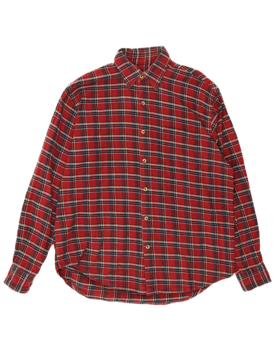 Camicia in flanella da donna Green Leaves, cotone a quadri rossi grandi