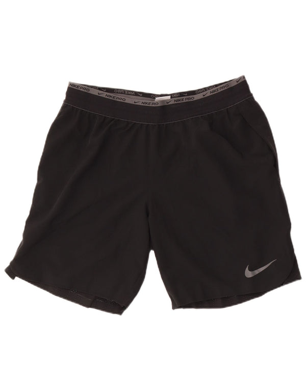 Pantaloncini sportivi Nike Dri Fit da uomo, grandi, in poliestere nero