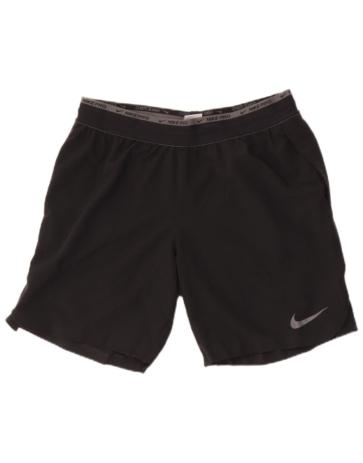 Pantaloncini sportivi Nike Dri Fit da uomo, grandi, in poliestere nero