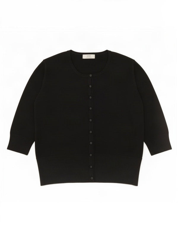 Maglione Bolero con maniche a 3/4 Marks & Spencer da donna UK 20 2XL viscosa nera