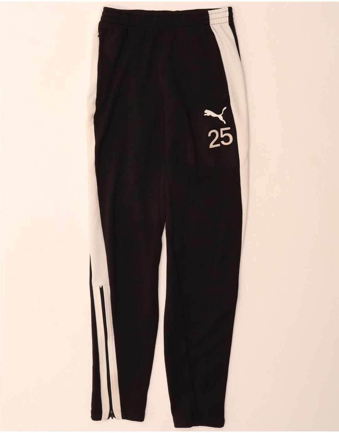 Pantaloni da tuta da uomo PUMA Small in poliestere color block nero