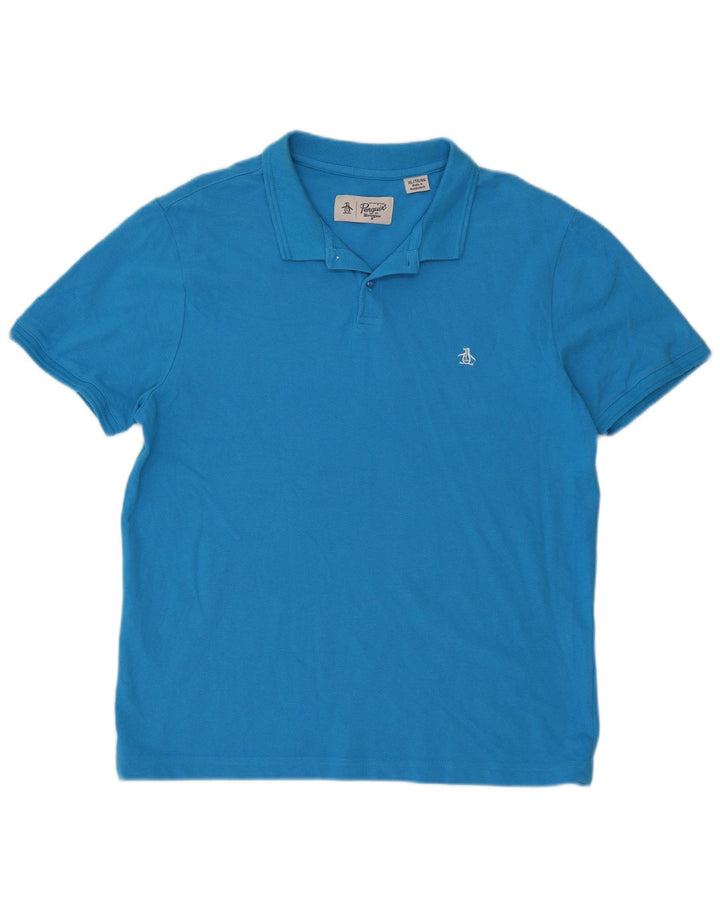 Polo da uomo Penguin XL in cotone blu