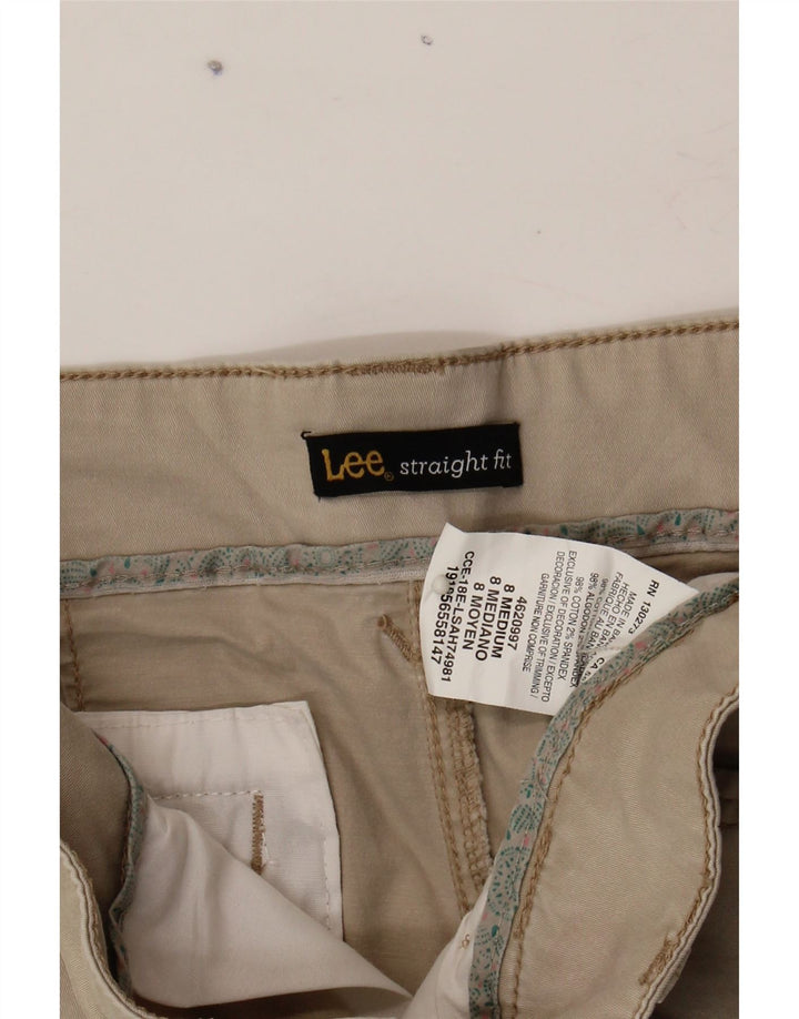 LEE Womens Straight Fit Chino Shorts US 8 Medium W30  Beige Cotton Vintage Lee and Second-Hand Lee from Messina Hembry 