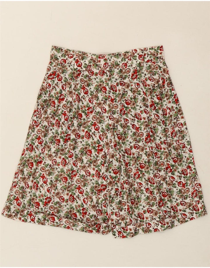 VINTAGE Womens Casual Shorts IT 42 Medium W28 Multicoloured Floral Vintage Vintage and Second-Hand Vintage from Messina Hembry 