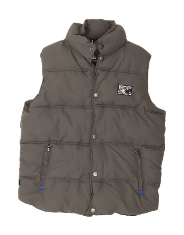 Gilet imbottito da uomo Superdry UK 44 2XL nylon grigio