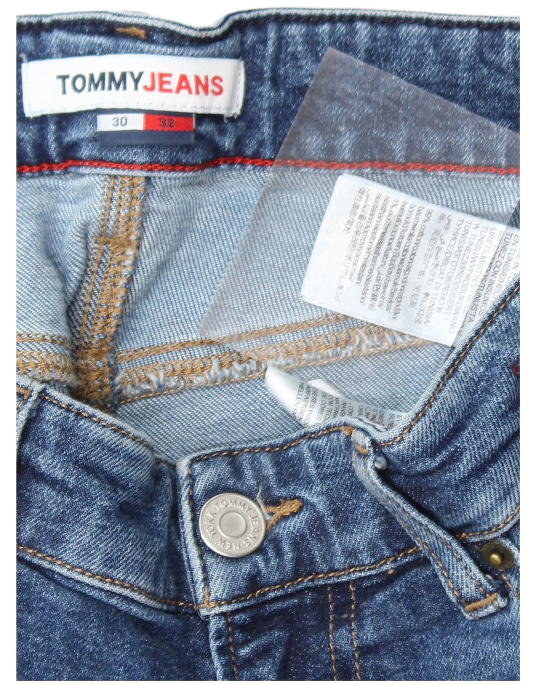 Jeans bootcut da uomo Tommy Hilfiger W30 L32 cotone blu