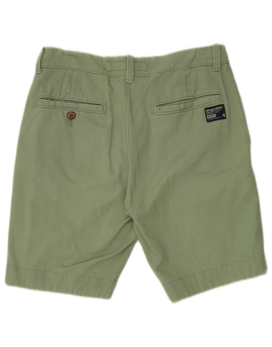Pantaloncini chino da uomo SUPERDRY piccoli W32 in cotone verde