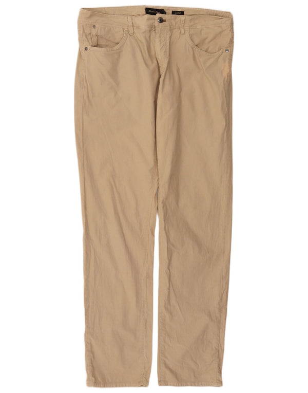 MASSIMO DUTTI Pantaloni casual dritti da uomo EU 44 Large W34 L33 Beige