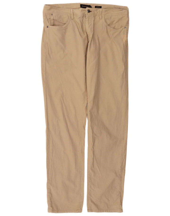 MASSIMO DUTTI Pantaloni casual dritti da uomo EU 44 Large W34 L33 Beige