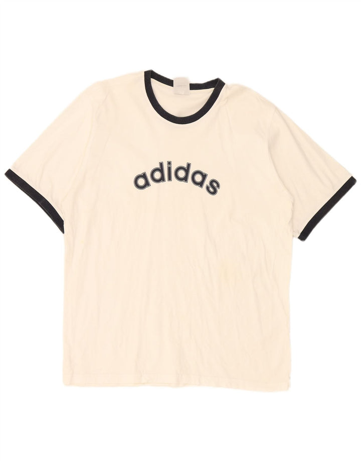 T-shirt grafica da uomo Adidas Top 2XL color block bianco