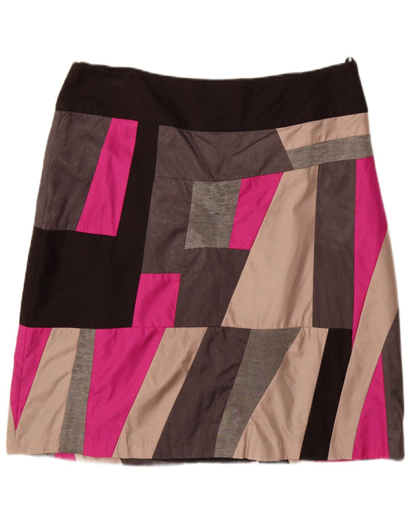 MONSOON Womens Mini Skirt UK 14 Large W34  Multicoloured Geometric Viscose