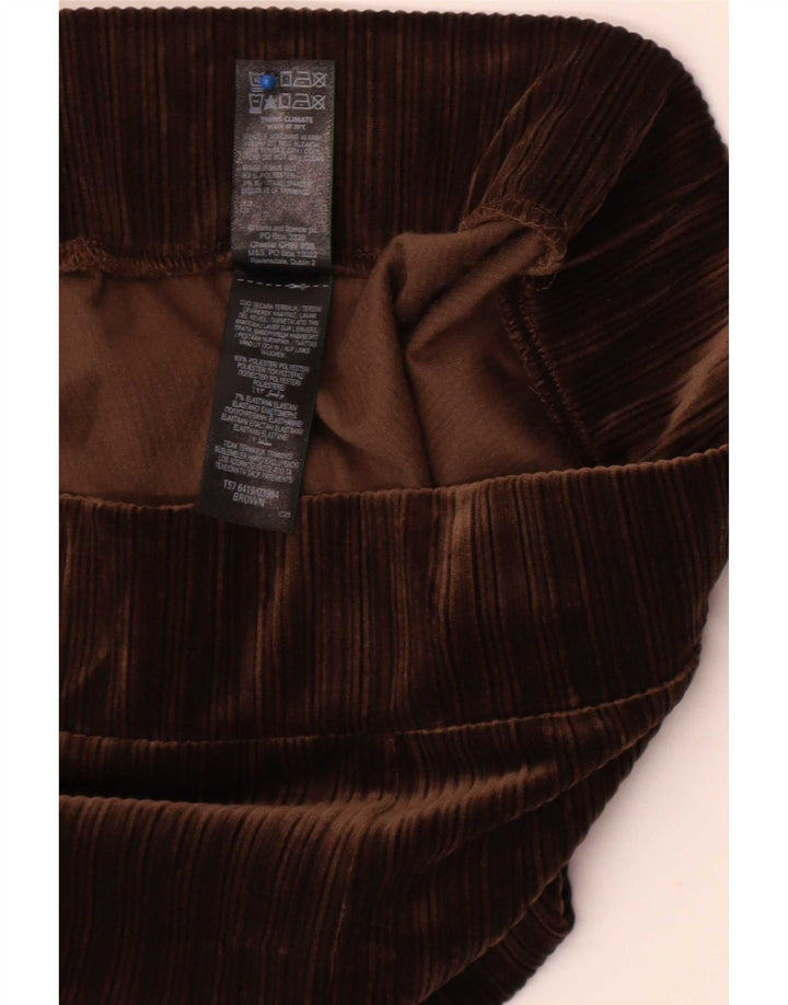 Leggings in velluto da donna Marks & Spencer UK 16 Large Marrone Poliestere