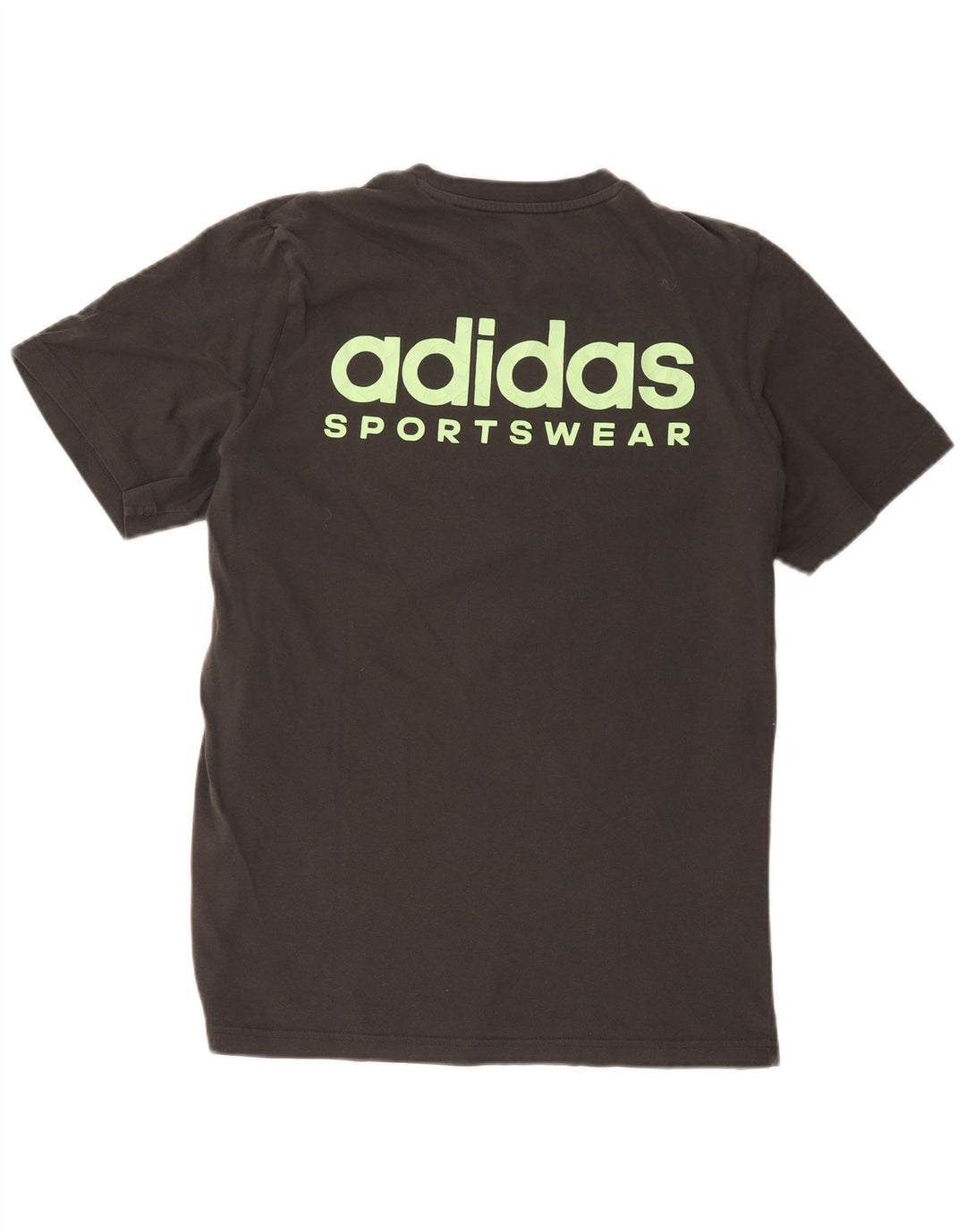 T-shirt grafica da uomo Adidas Top grande in cotone grigio
