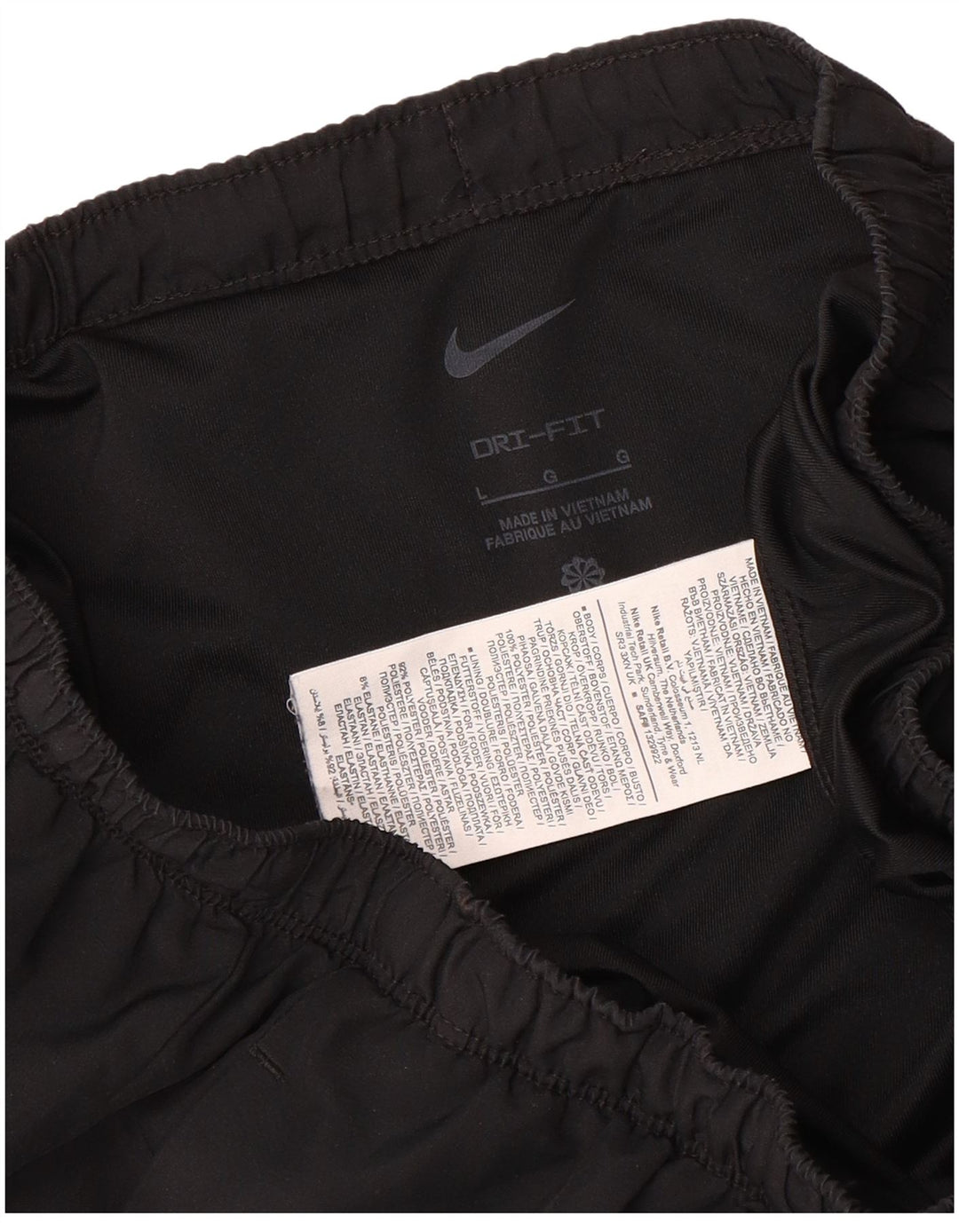 Pantaloncini sportivi Nike Dri Fit da uomo, grandi, in poliestere nero