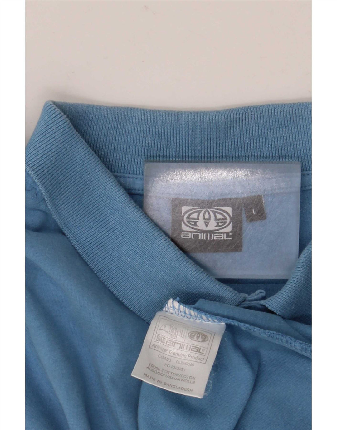 Polo da uomo Animal Large in cotone blu