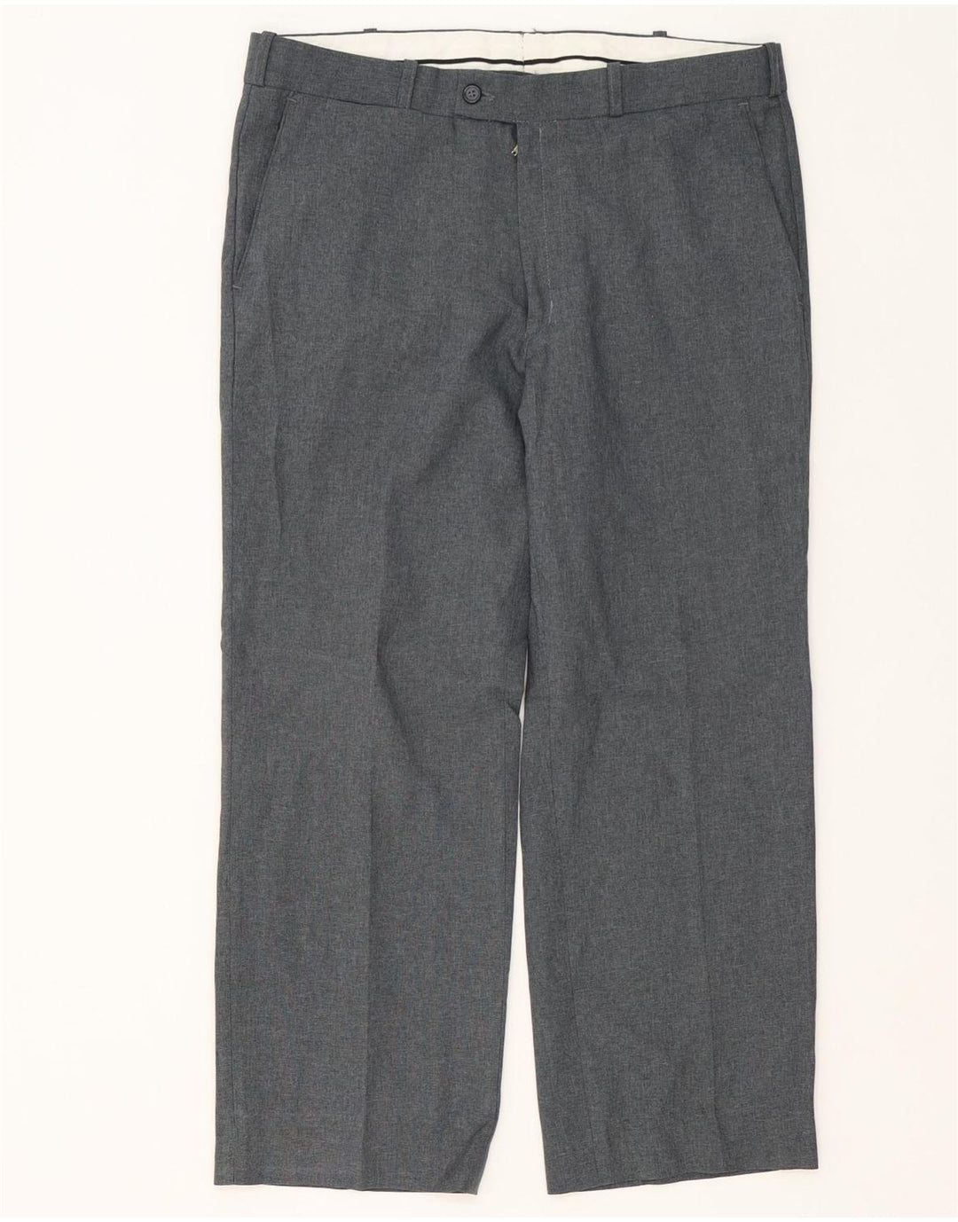 Pantaloni da completo da uomo a gamba larga Farah W32 L26 poliestere grigio