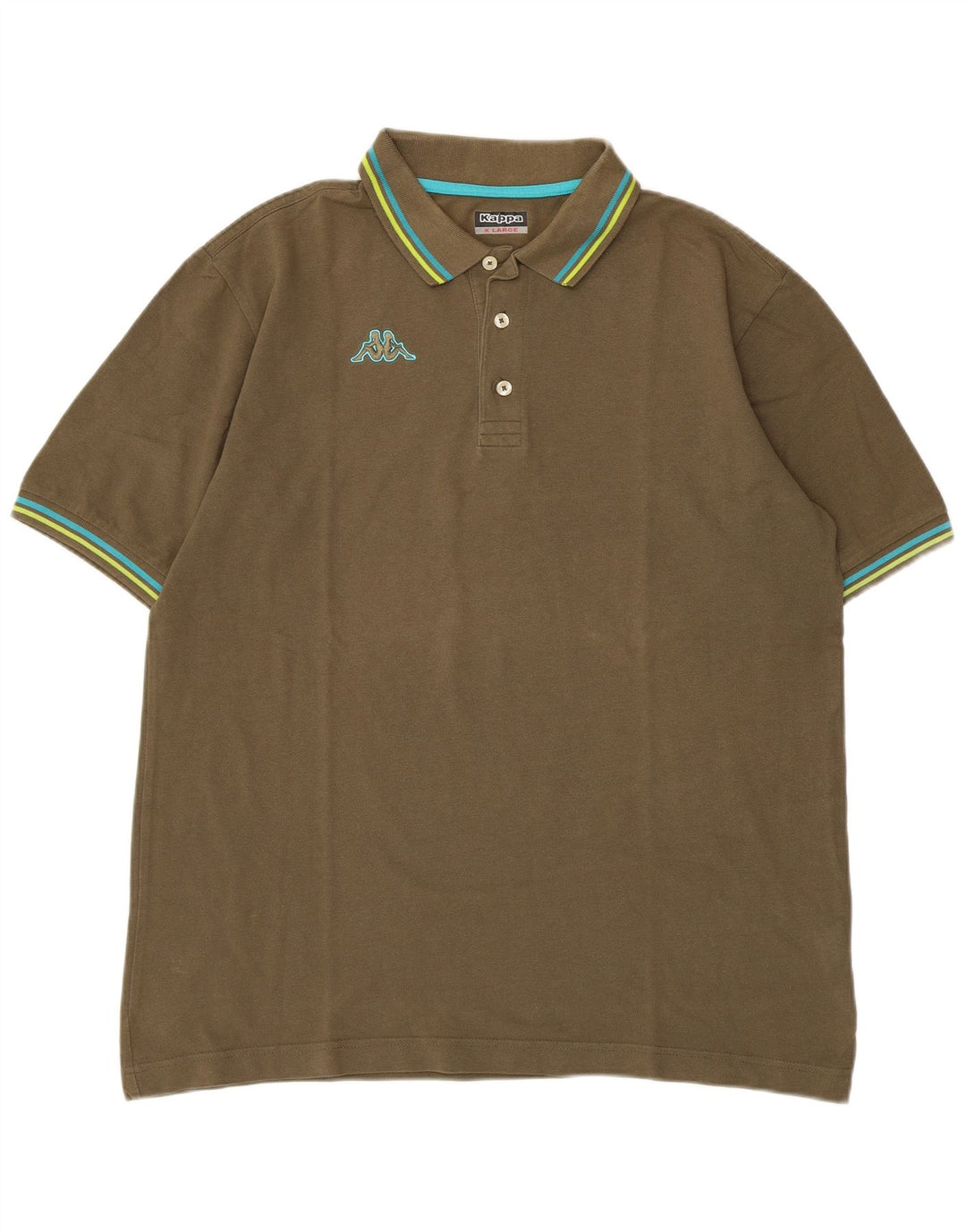 Polo Kappa da uomo XL in cotone kaki