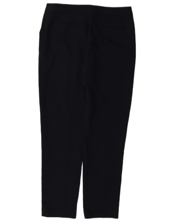 Hobbs Womens Tapered Chino Trousers UK 12 Medium W32 L28 Navy Blue Cotton