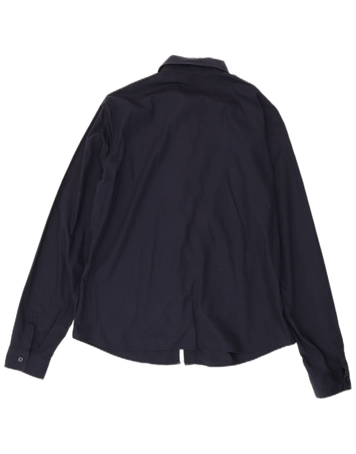 Camicia da donna Calvin Klein US 12 Large in cotone blu navy