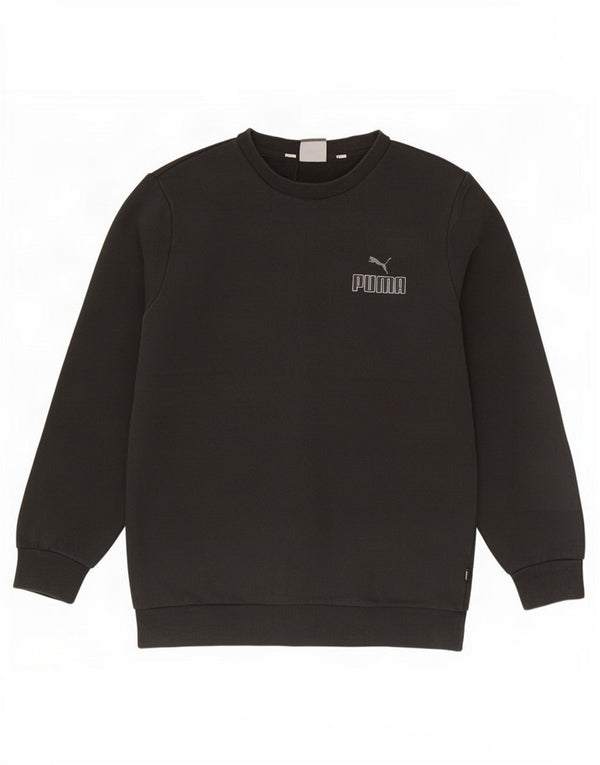 Felpa grafica da uomo Puma Maglione piccolo cotone nero