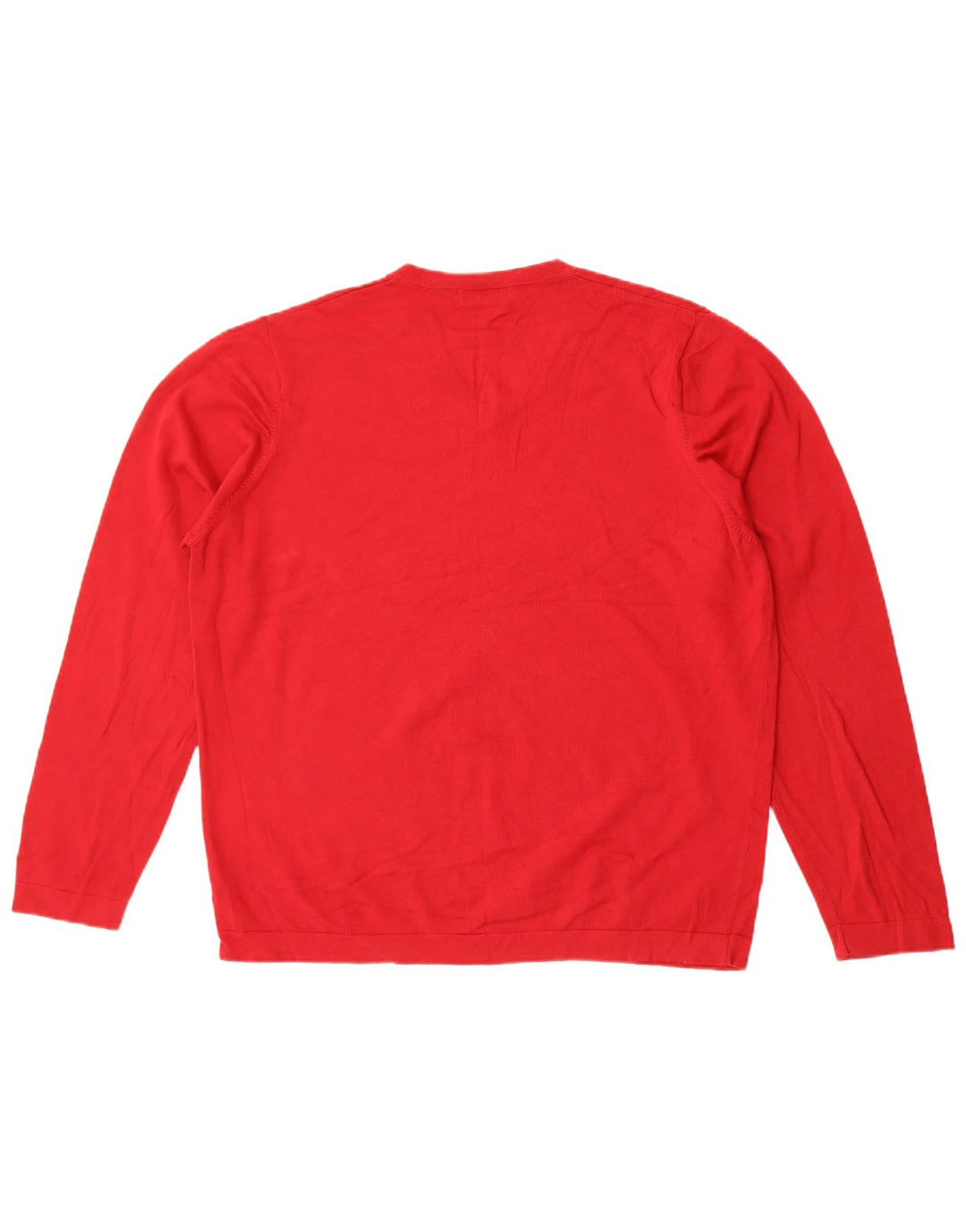 Maglione da uomo con scollo a V autografo Marks & Spencer XL in cotone rosso