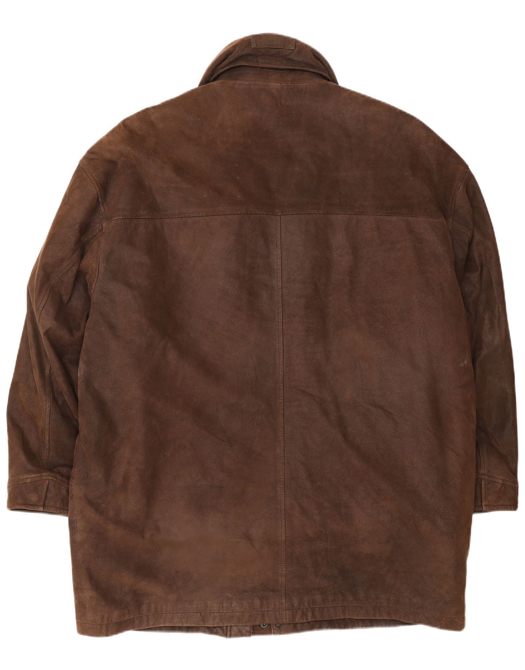 Gant Cappotto giacca a vento in pelle vestibilità ampia da uomo UK 38 Marrone medio