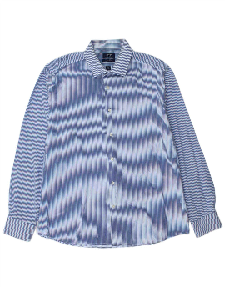 Camicia da uomo Dockers taglia 16 1/2 grande gessato blu