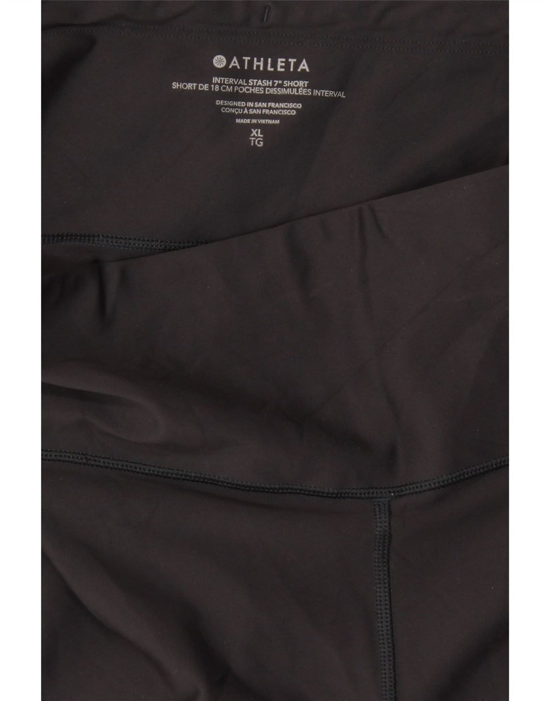 ATHLETA Womens Sport Shorts UK 18 XL  Black Polyester Vintage Athleta and Second-Hand Athleta from Messina Hembry 