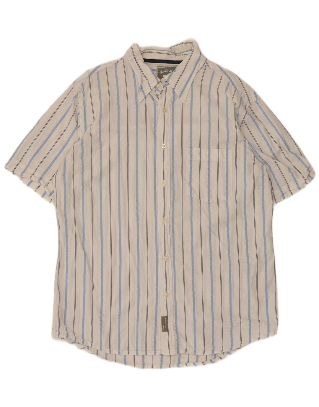 Camicia Fila da uomo a maniche corte, grande gessato bianco