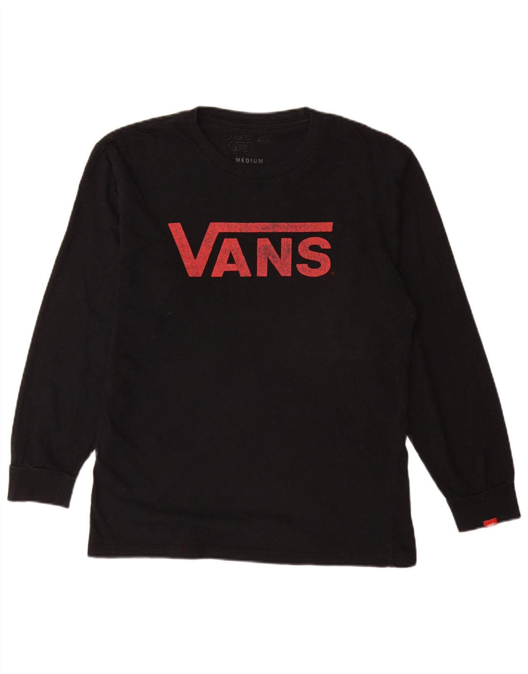 Maglietta grafica da uomo Vans a maniche lunghe in cotone nero medio