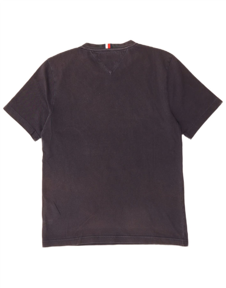 TOMMY HILFIGER T-shirt grafica da uomo Top Small in cotone blu navy