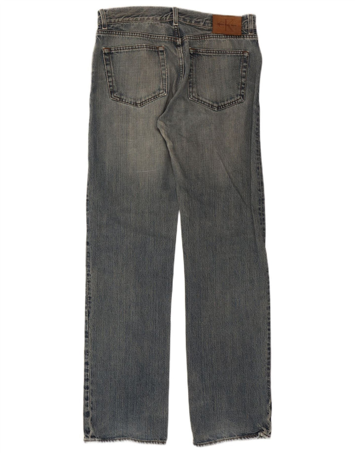 Jeans dritti da donna Calvin Klein W34 L34 cotone blu