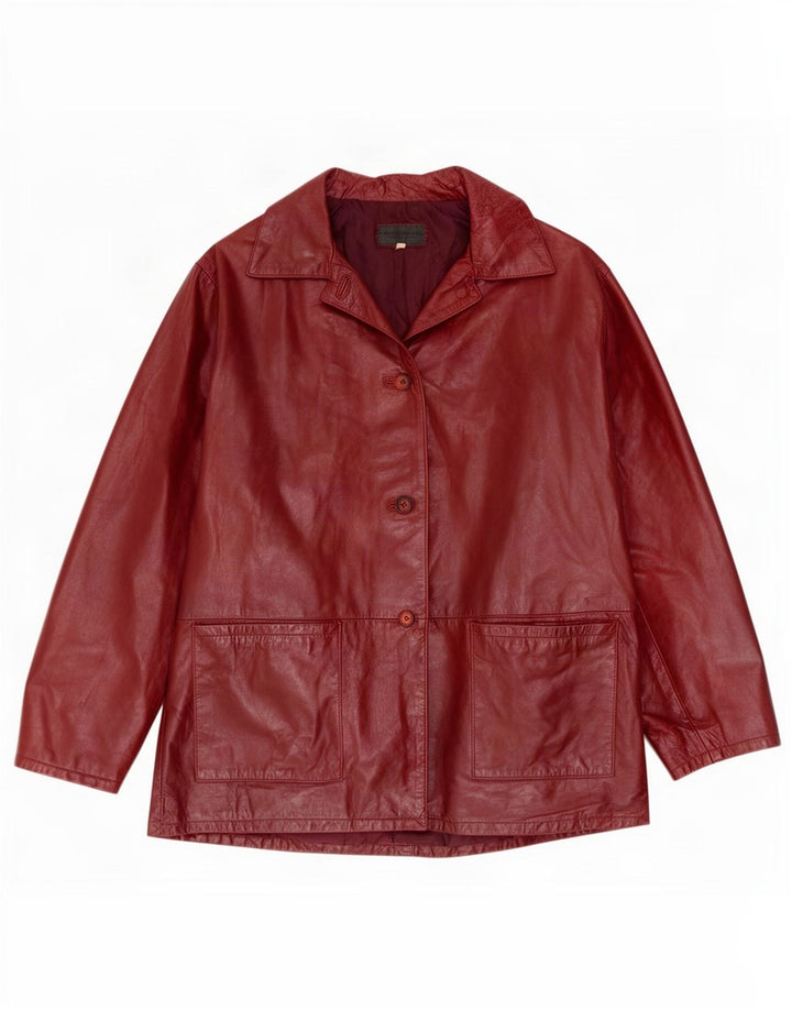 Giacca in pelle da donna Max Grippo IT 46 Large Bordeaux