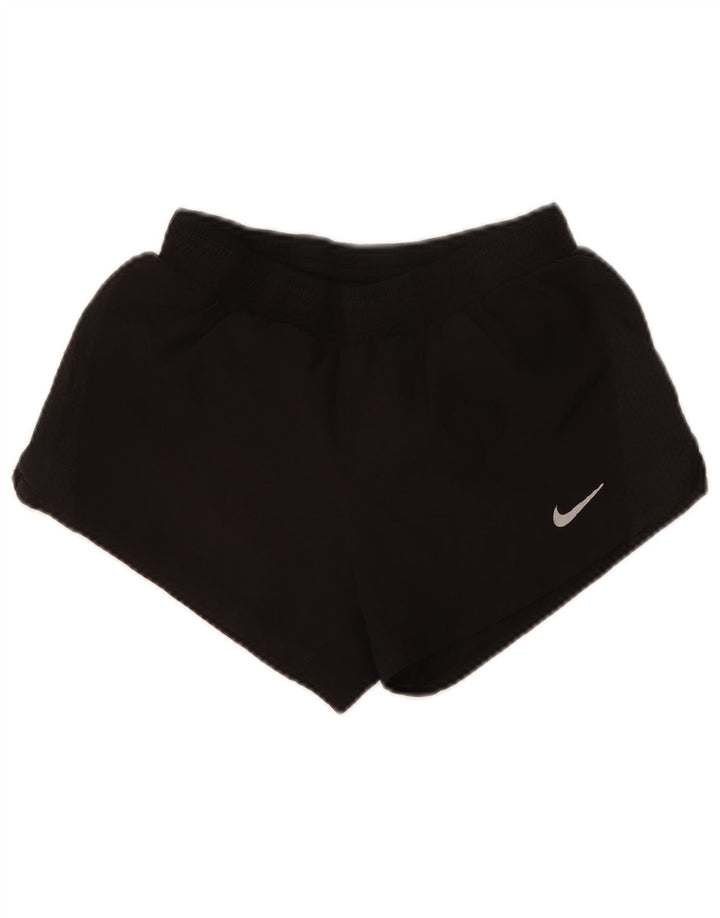 Pantaloncini sportivi Nike da donna Dri Fit UK 10 piccoli poliestere nero