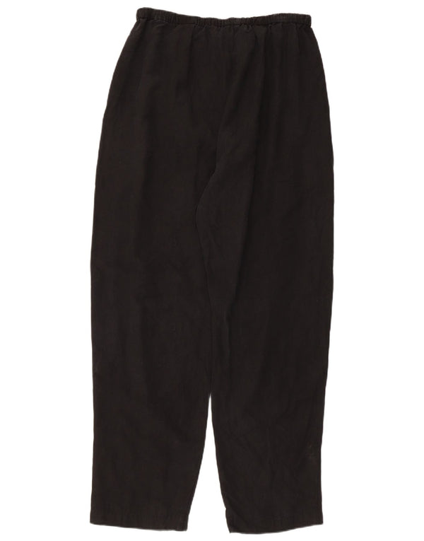 Pantaloni casual a vita alta da donna Marks & Spencer UK 12 Medium W26 L28 Nero