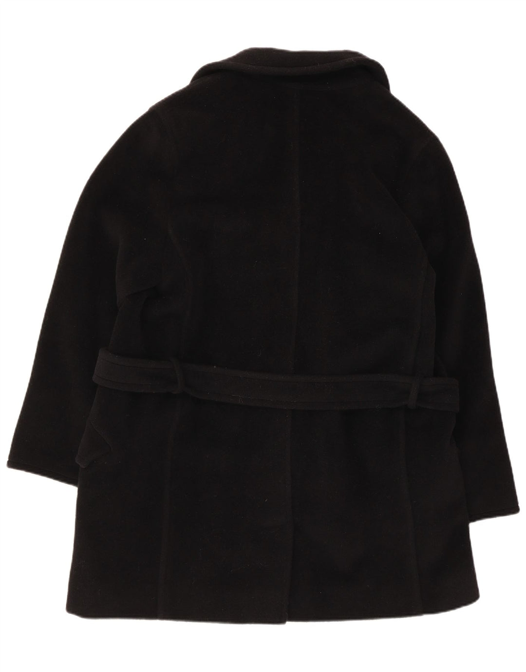 Cappotto doppiopetto da donna Marella UK 14 Lana vergine nera media