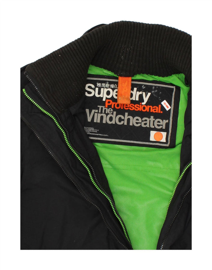 SUPERDRY Womens The Windcheater Windbreaker Jacket UK 16 Large Black Nylon Vintage Superdry and Second-Hand Superdry from Messina Hembry 