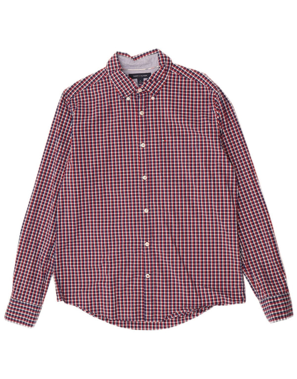 Camicia slim fit da uomo Tommy Hilfiger in cotone a quadri multicolore medio