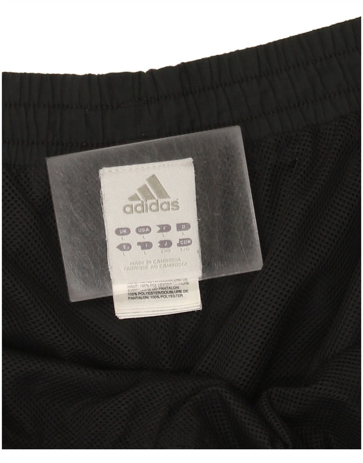 Pantaloni da tuta da uomo Adidas Large neri in poliestere