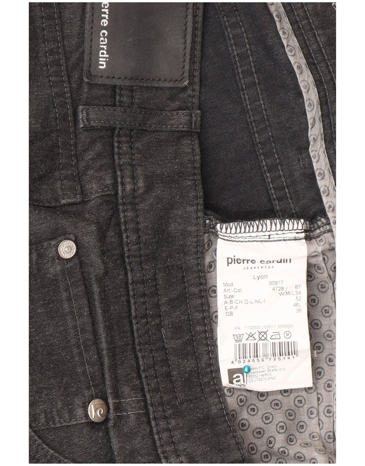 Jeans dritti da uomo Pierre Cardin W36 L34 poliestere grigio