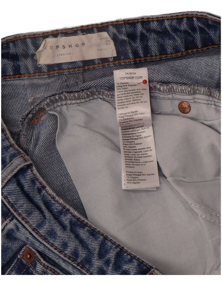 Jeans dritti da donna Topshop W30 L26 poliestere blu