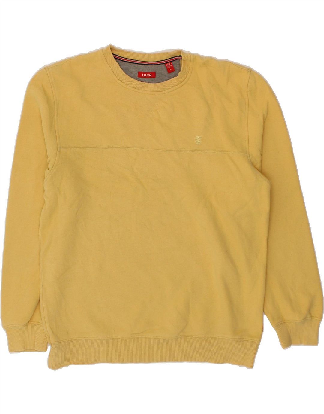 IZOD Mens Sweatshirt Jumper Medium Yellow Cotton Vintage Izod and Second-Hand Izod from Messina Hembry 