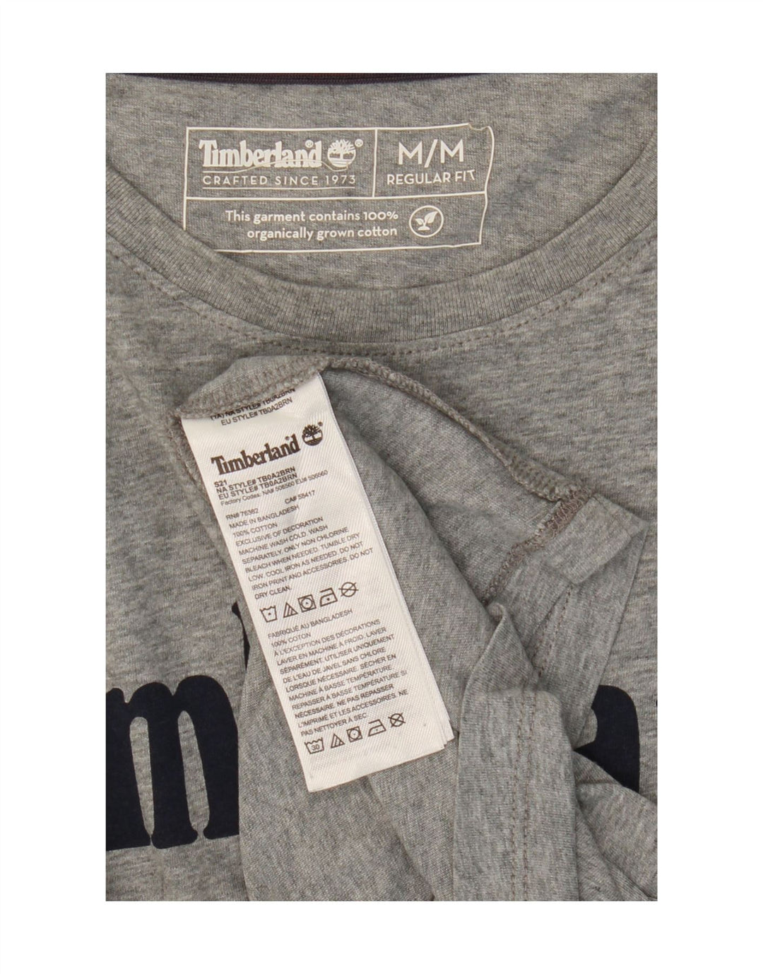 T-shirt grafica da uomo con vestibilità regolare Timberland, cotone grigio medio