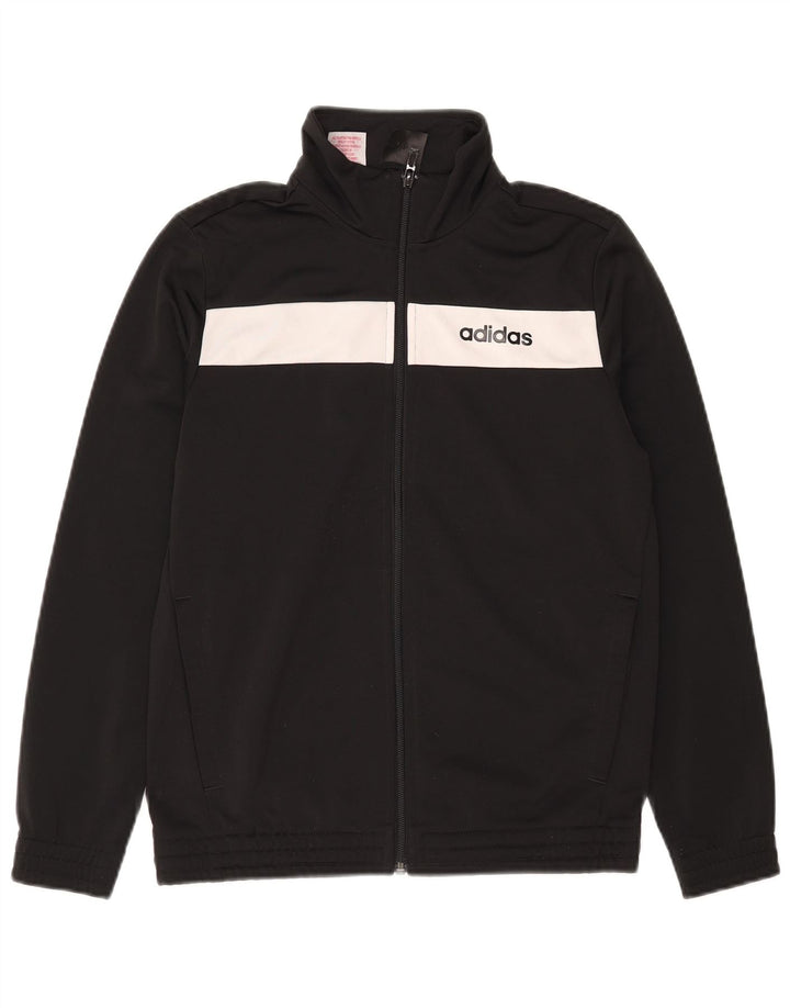 Giacca da ginnastica grafica da ragazzo Adidas 12-13 anni Colorblock nera